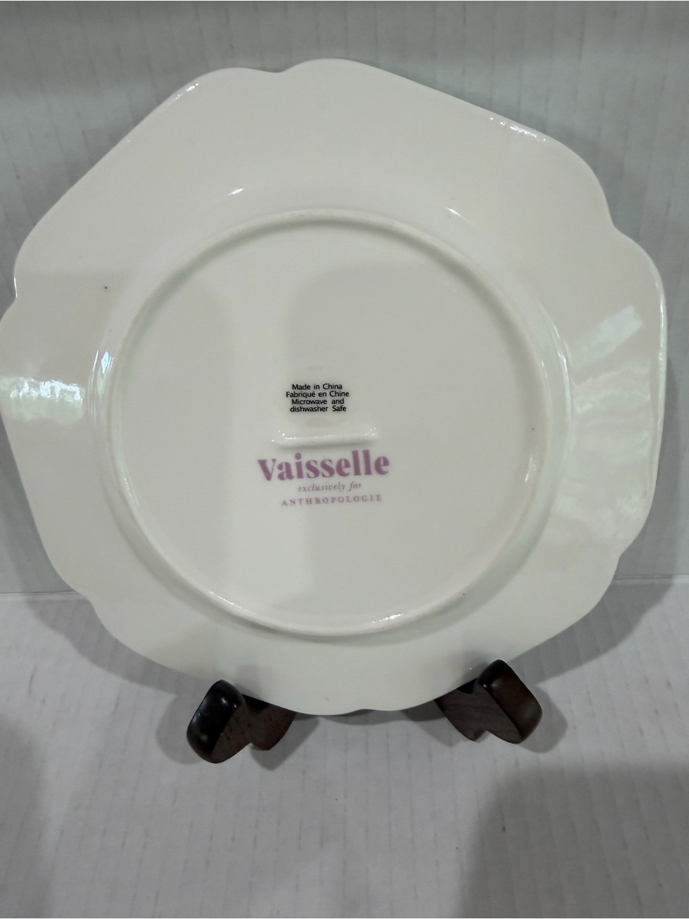 Vaiselle exclusively for Anthropologie Checker Heart Ceramic small Canapé Plate - Picture 2 of 2